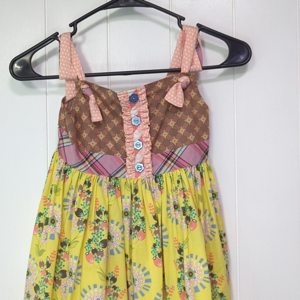Matilda Jane Yellow and Pink Floral Kids Dress - Picture 2 of 9